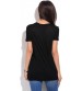 Lee Printed Women's Round Neck Black T-Shirt