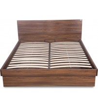 Godrej Interio Snooze Engineered Wood Queen Bed With Storage  (Finish Color - Walnut)